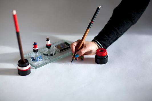 The RUSTAM Wooden DIP PEN and NIB HOLDER SET.