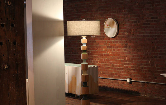 Chanda wooden floor lamp