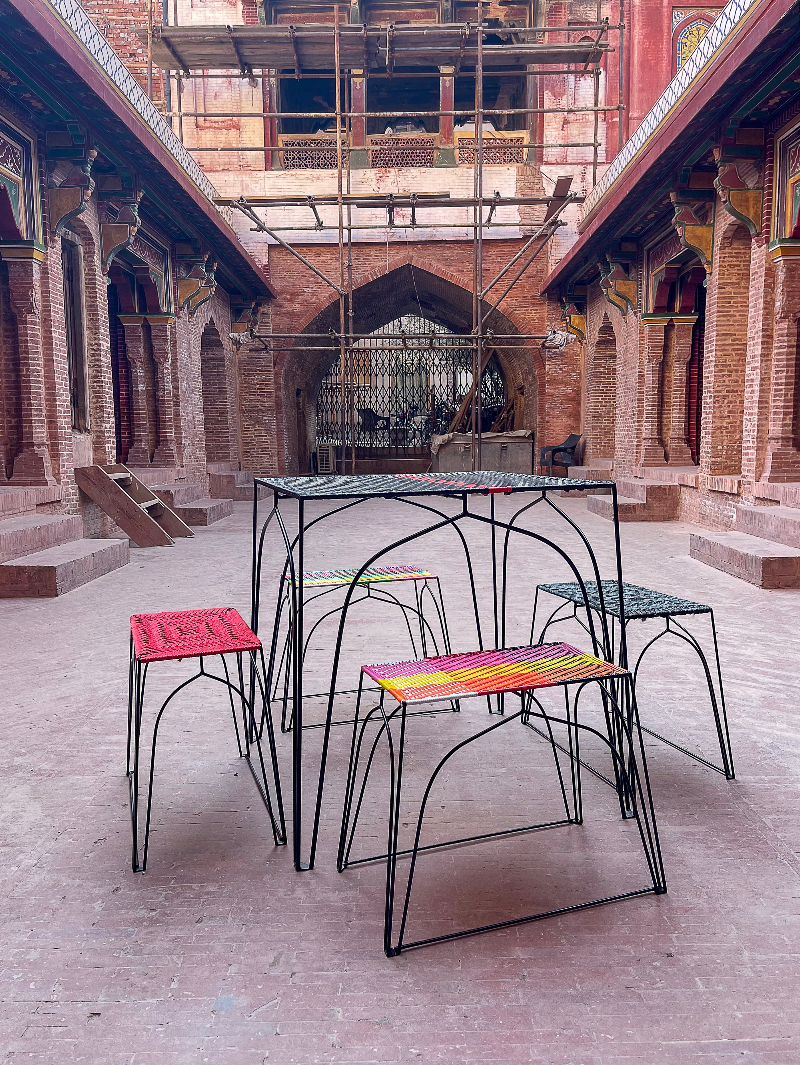 Arch Table & Stools